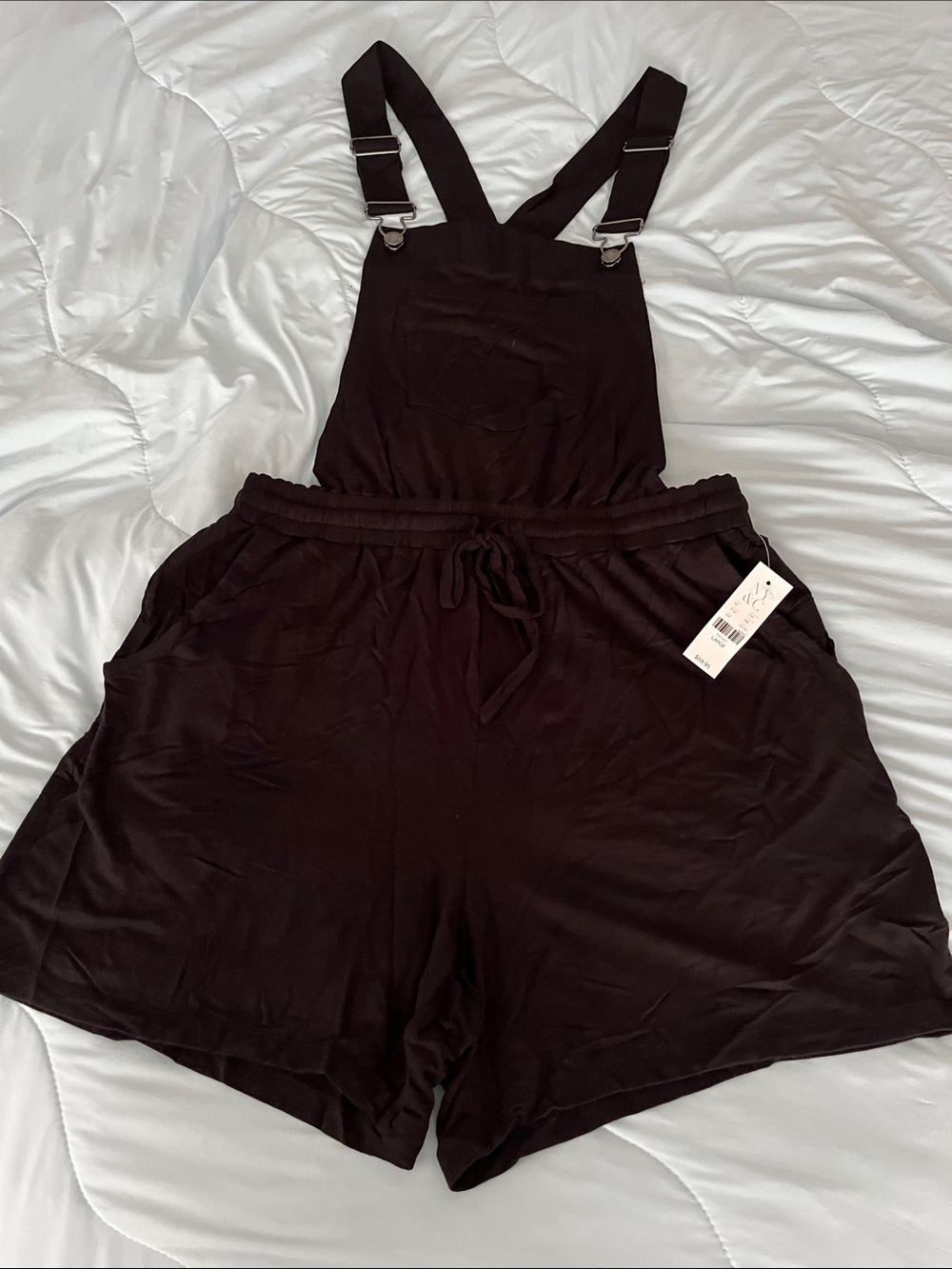 New York & Company Black Women's Romper Overalls